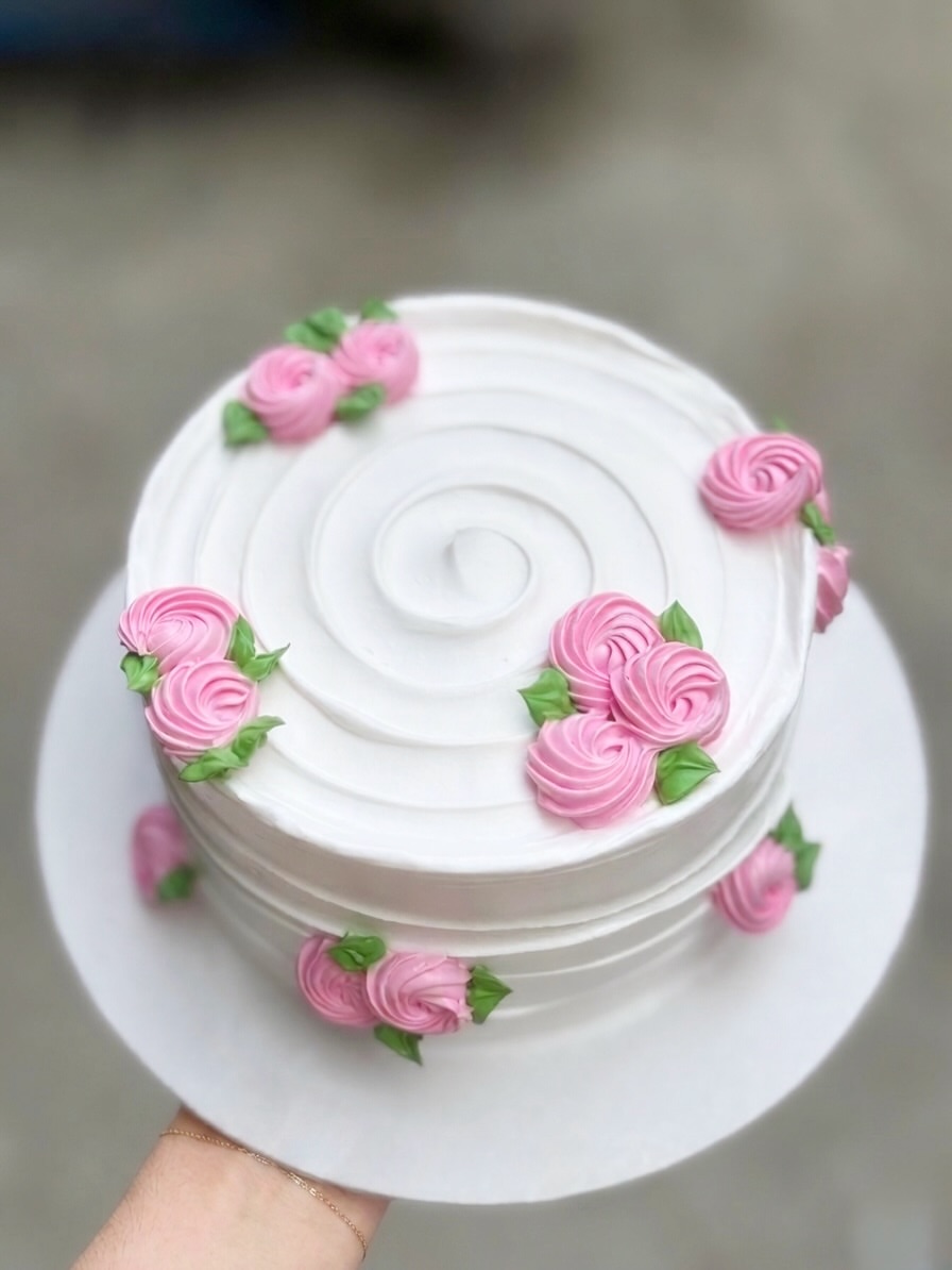 The Love Letter Cake with Buttercream Rosettes